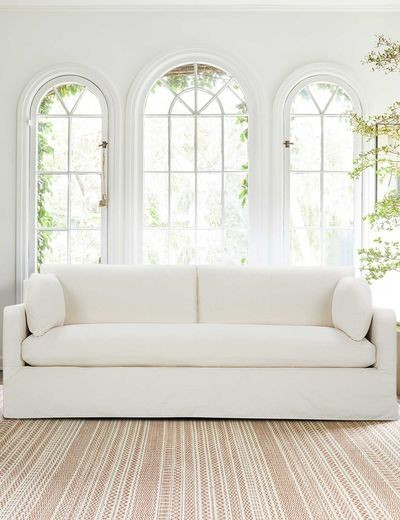 Myla Slip Cover Sofa, Bone White | Lulu and Georgia 
