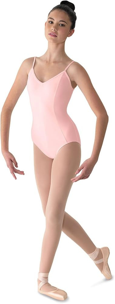 Mirella Women's Microlux Princess Seam V-Front Camisole Dance Leotard | Amazon (US)