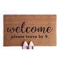 Welcome Please Leave By 9 Doormat, Flocked Coir Mat, Nine Funny Doormats, Best Friend | Etsy (US)