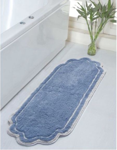 Stylish bath mat, under $50, scalloped edge mat, comes in lots of colors, bathroom decor, bathroom essentials, home design 

#LTKhome #LTKfamily #LTKfindsunder50