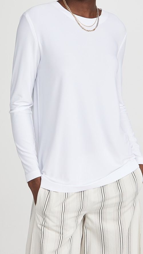 Norma Kamali Kamali Kulture Long Sleeve Crew Top | SHOPBOP | Shopbop