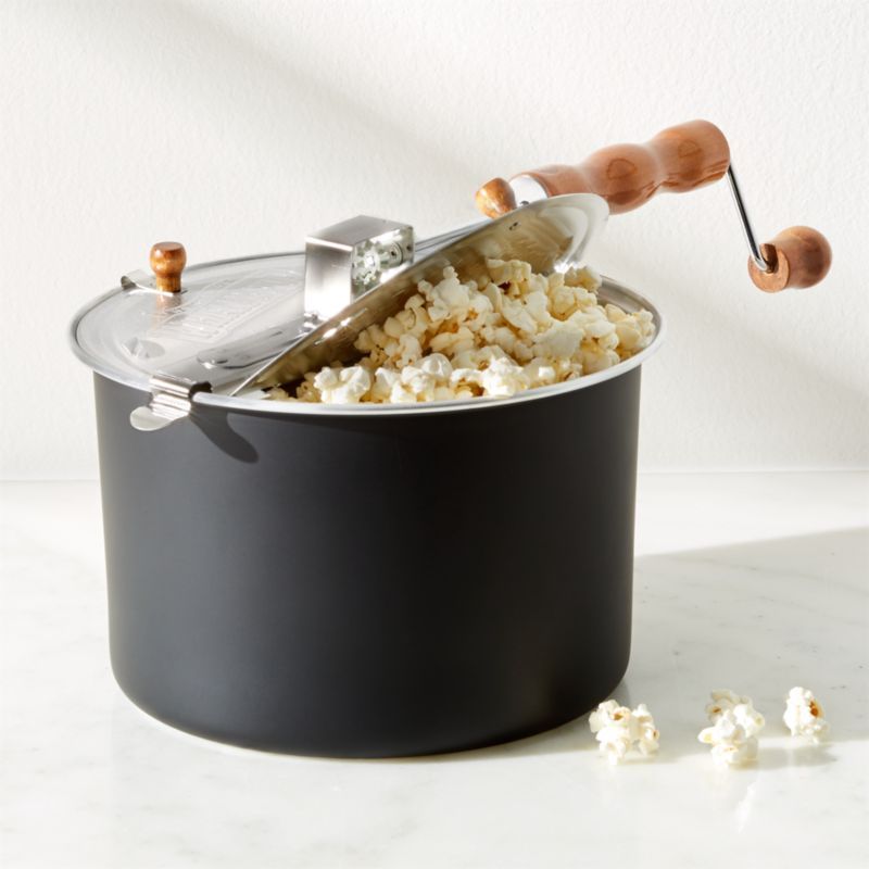 Stovetop Black Popcorn Popper + Reviews | Crate and Barrel | Crate & Barrel