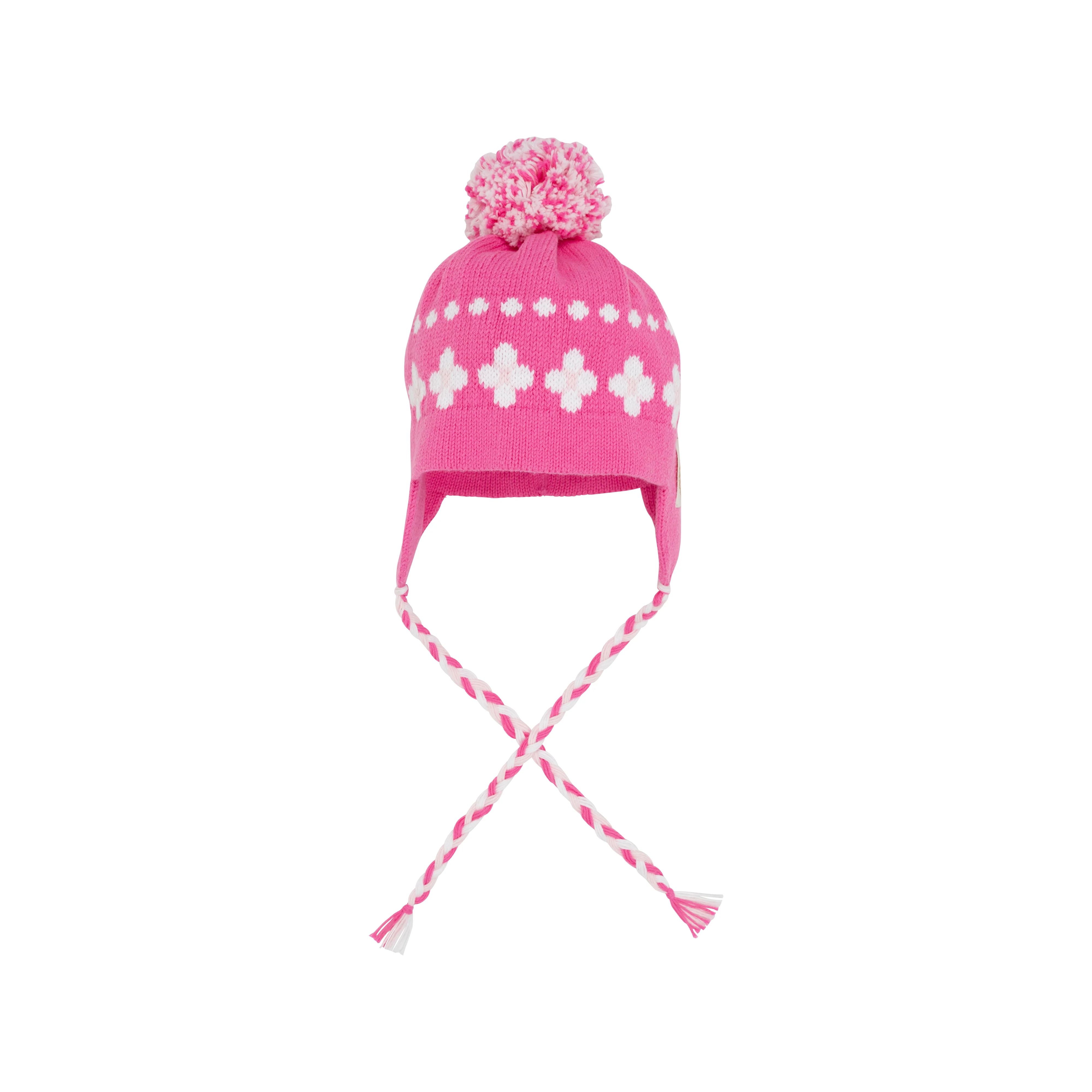 Parrish Pom Pom Hat - Hamptons Hot Pink with Worth Avenue White Dots | The Beaufort Bonnet Company