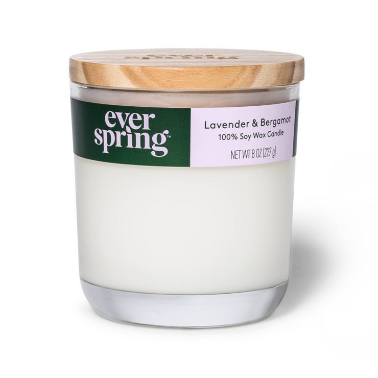 Lavender & Bergamot 100% Soy Wax Candle - Everspring™ | Target