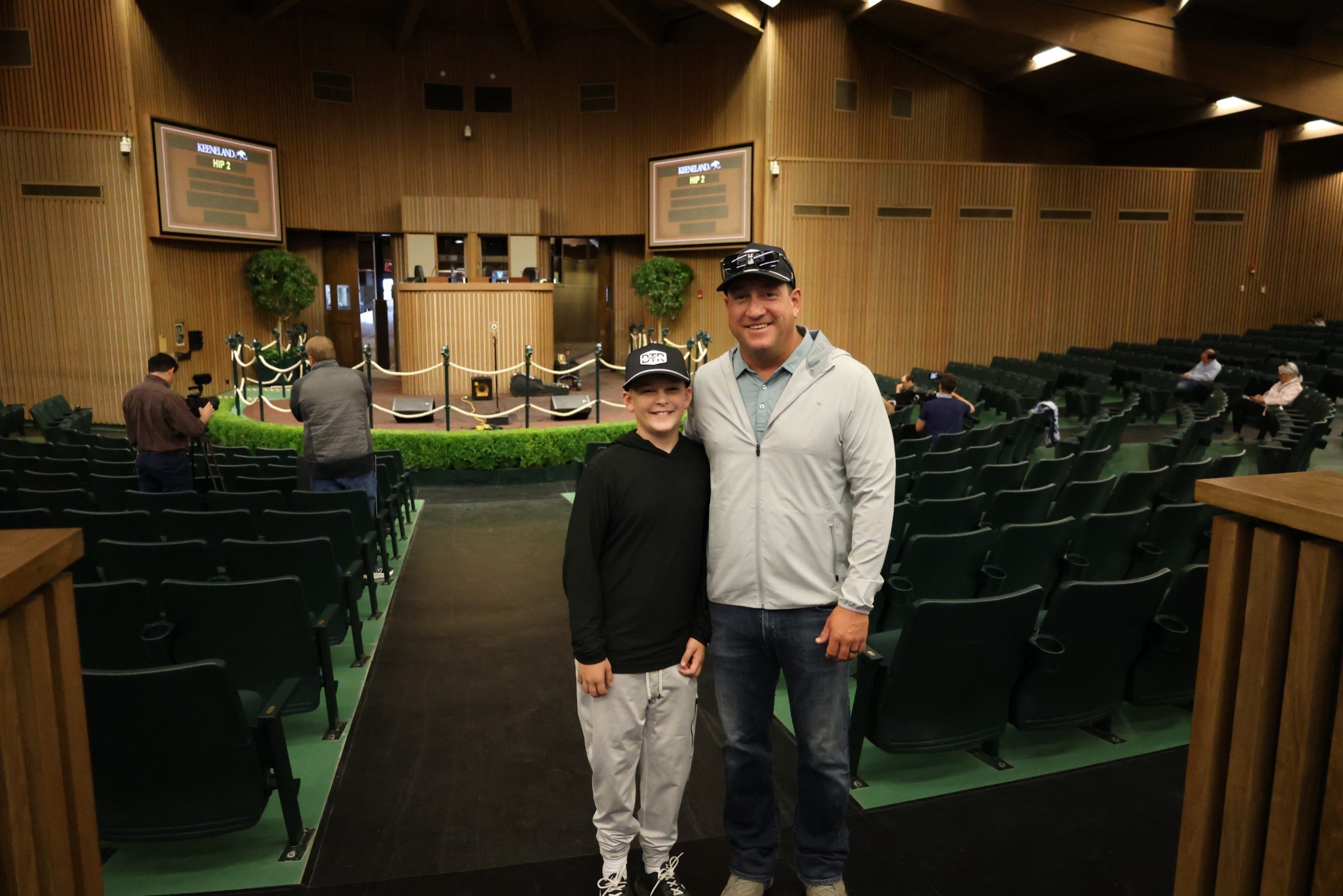 You can see the anticipation of the horse sale beginning on their faces. It was such a great experience to get to share this event with our little man. 
His outfit: shell jacket and classic jeans
Little man: lightweight hoodie with joggers and sneakers for comfort through all the walking  

#LTKMens #LTKKids #LTKTravel