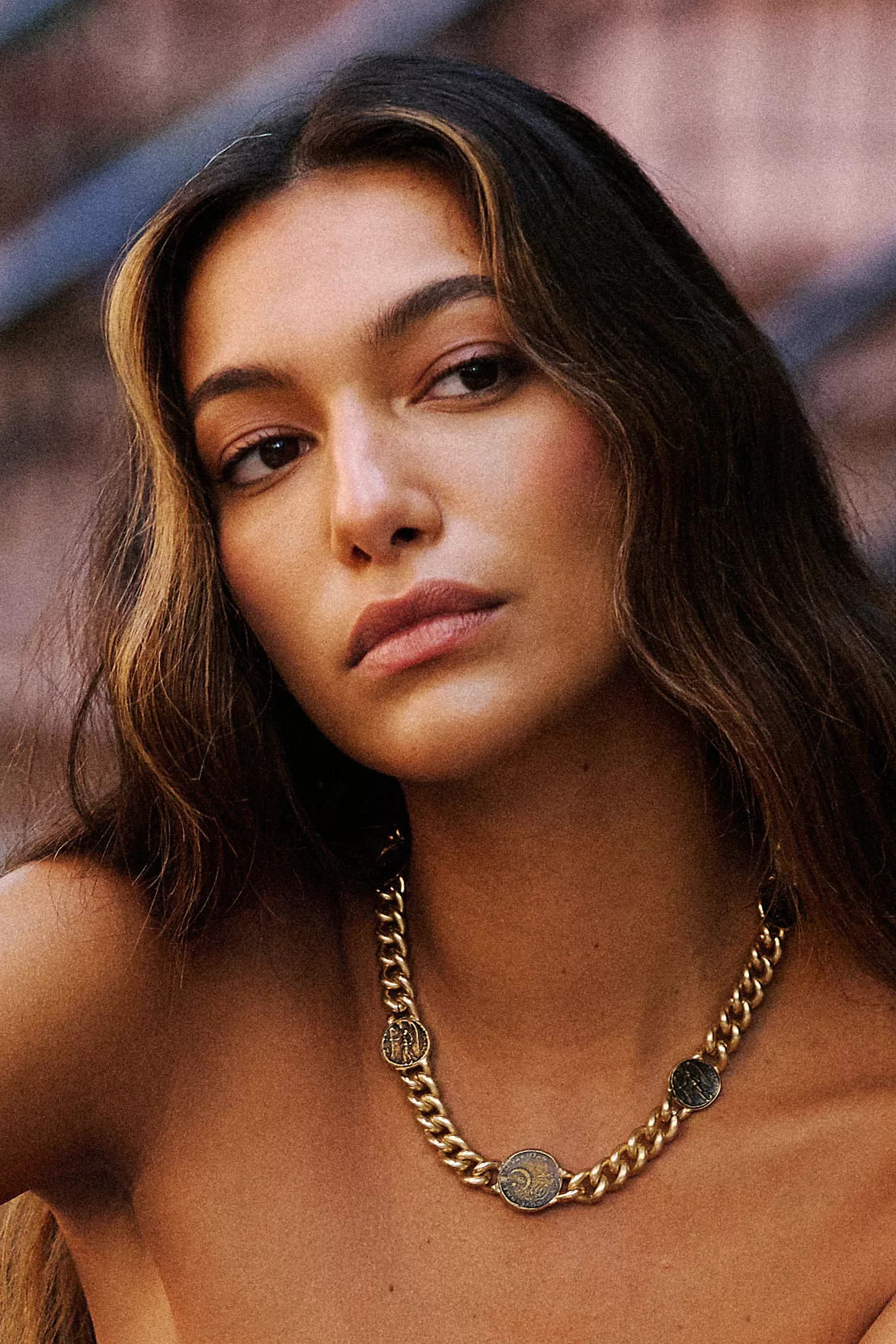 Braided Metal Coin Necklace | Anthropologie (US)