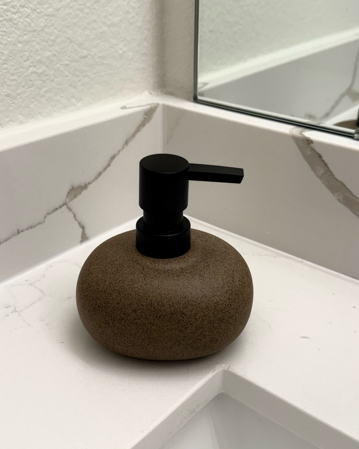 Decorating the guest bathroom. Found these beautiful ceramic soap dispensers on Amazon!
