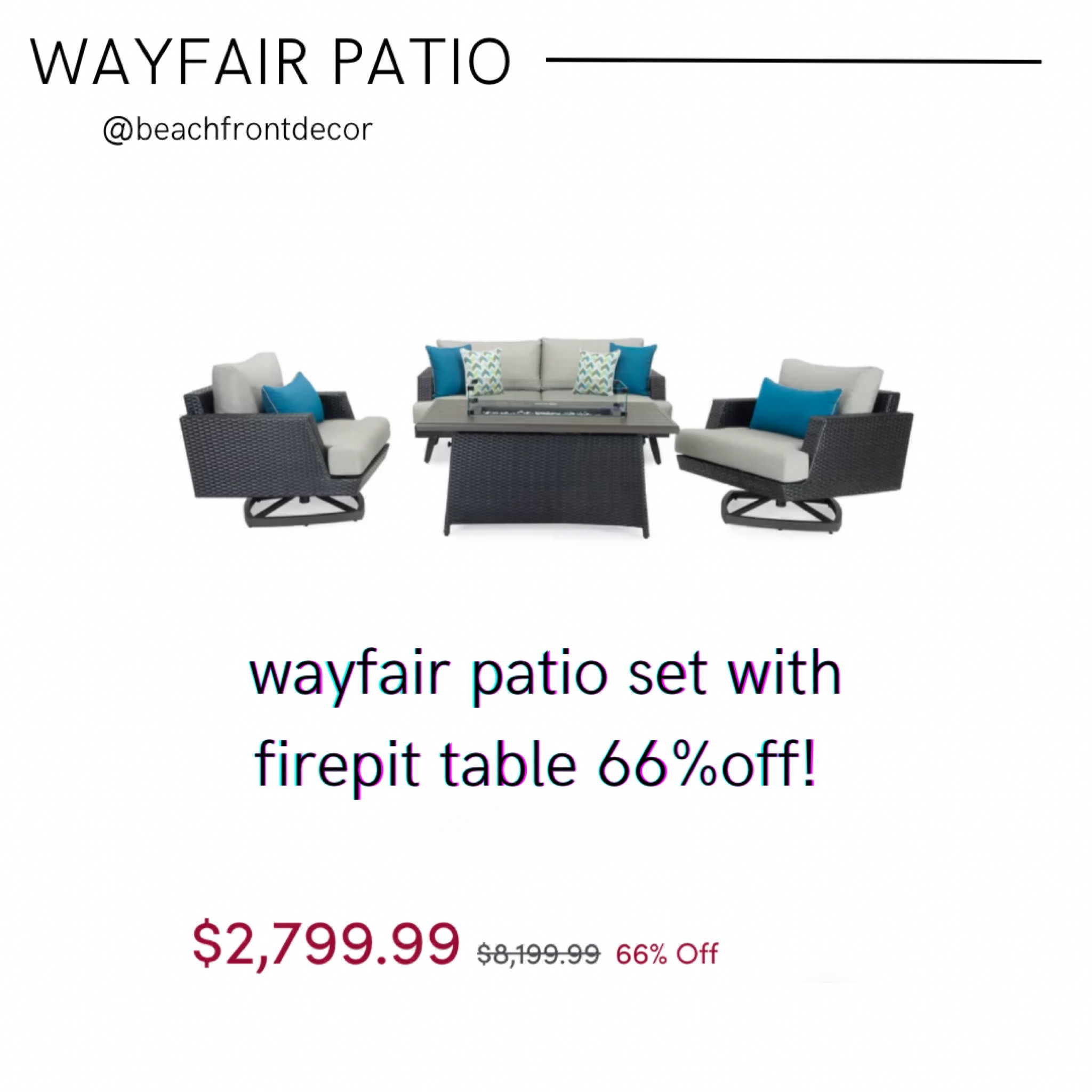 🚨SALE ALERT 🚨 Wayfair Patio set with fire pit table 66% off!



#LTKhome #LTKsalealert