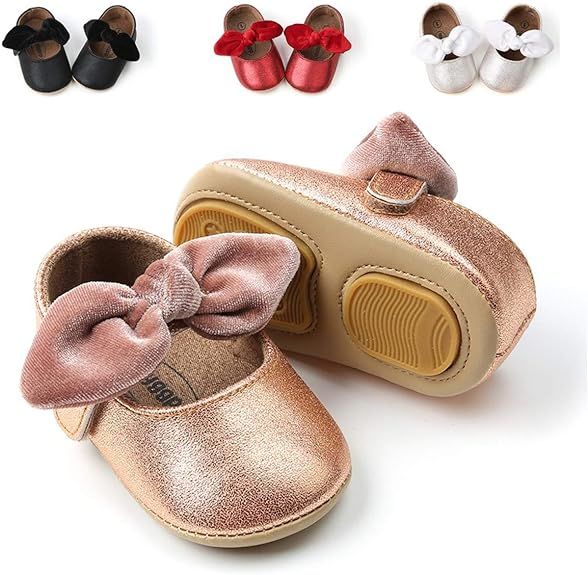 BENHERO Infant Baby Girls Shoes Mary Jane Flats Bownot Soft Leather No-Slip Toddler First Walker ... | Amazon (US)