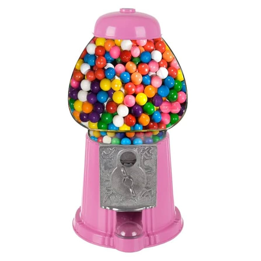 11-Inch Mini Gumball Machine - Vintage Candy Dispenser with Glass Globe, Metal Base, and Free Spi... | Amazon (US)