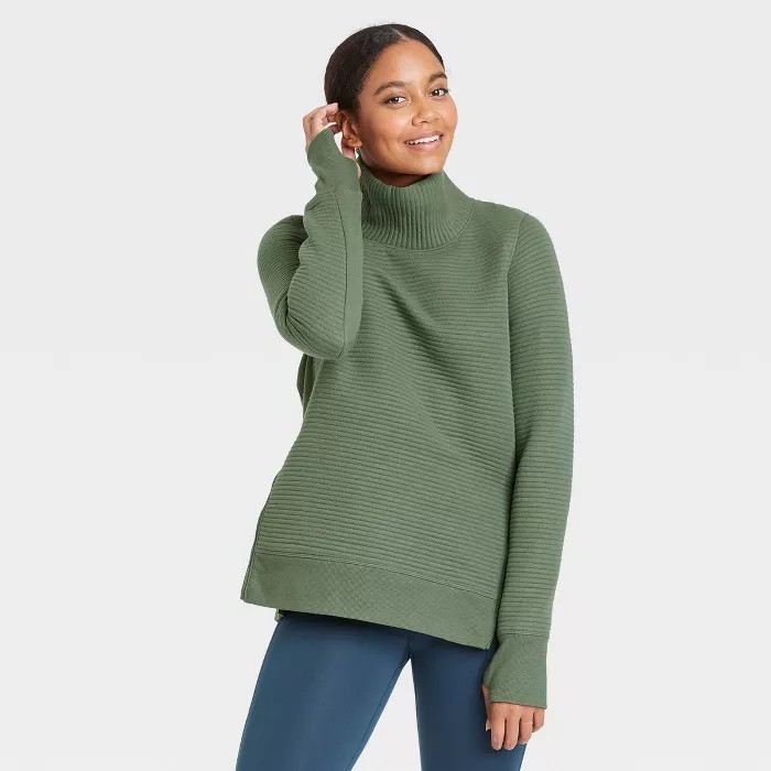 Women's Quilted Pullover Sweatshirt - All in Motion™ | Target