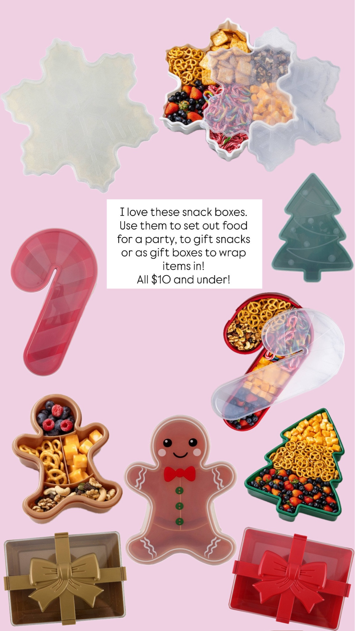 Perfect to use as gift boxes for smaller items or for food as a gift or table centerpiece  

#LTKHoliday #LTKGiftGuide #LTKFindsUnder50