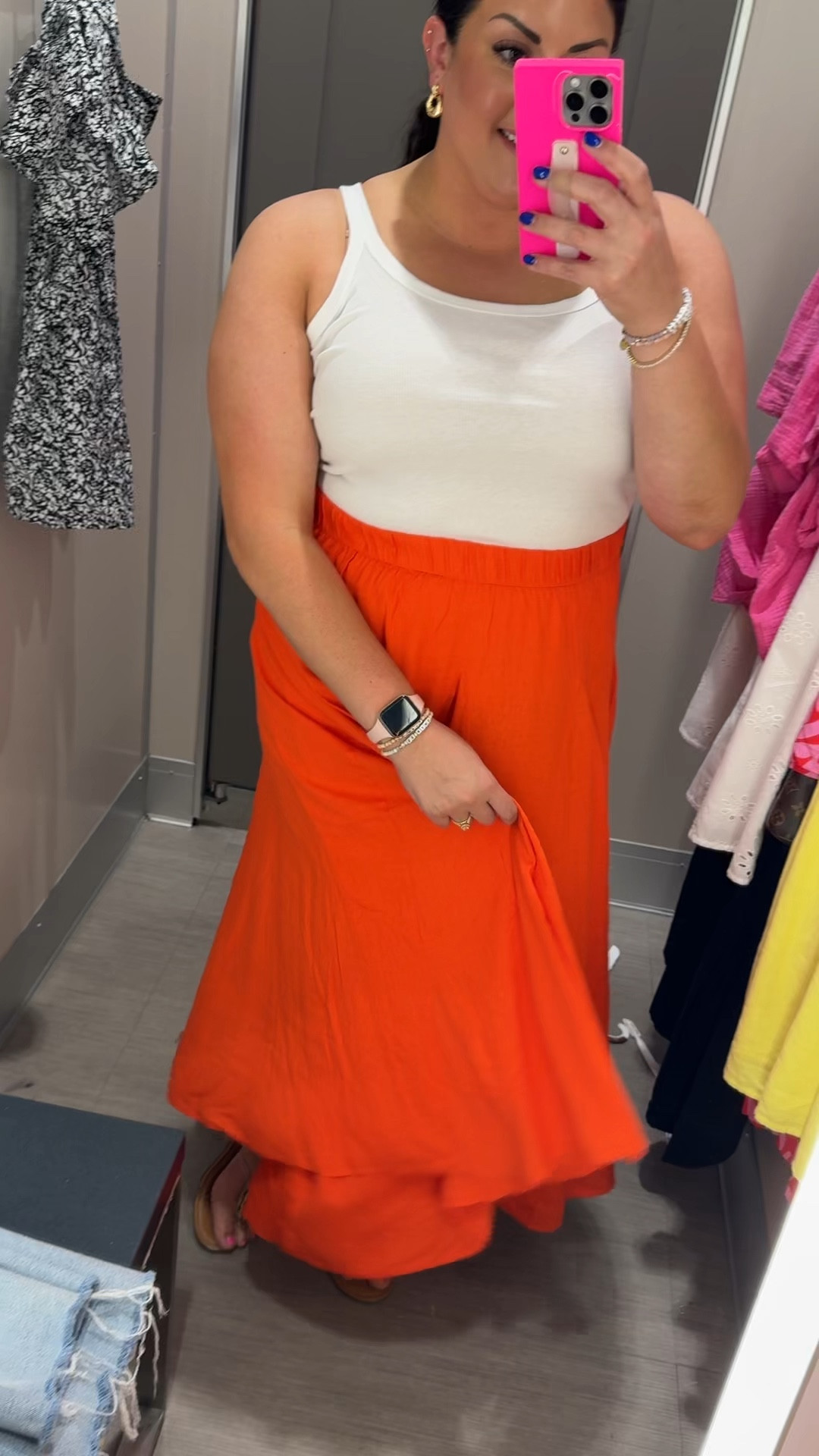 L tank/XL skirt 

#LTKSaleAlert #LTKFindsUnder50 #LTKMidsize