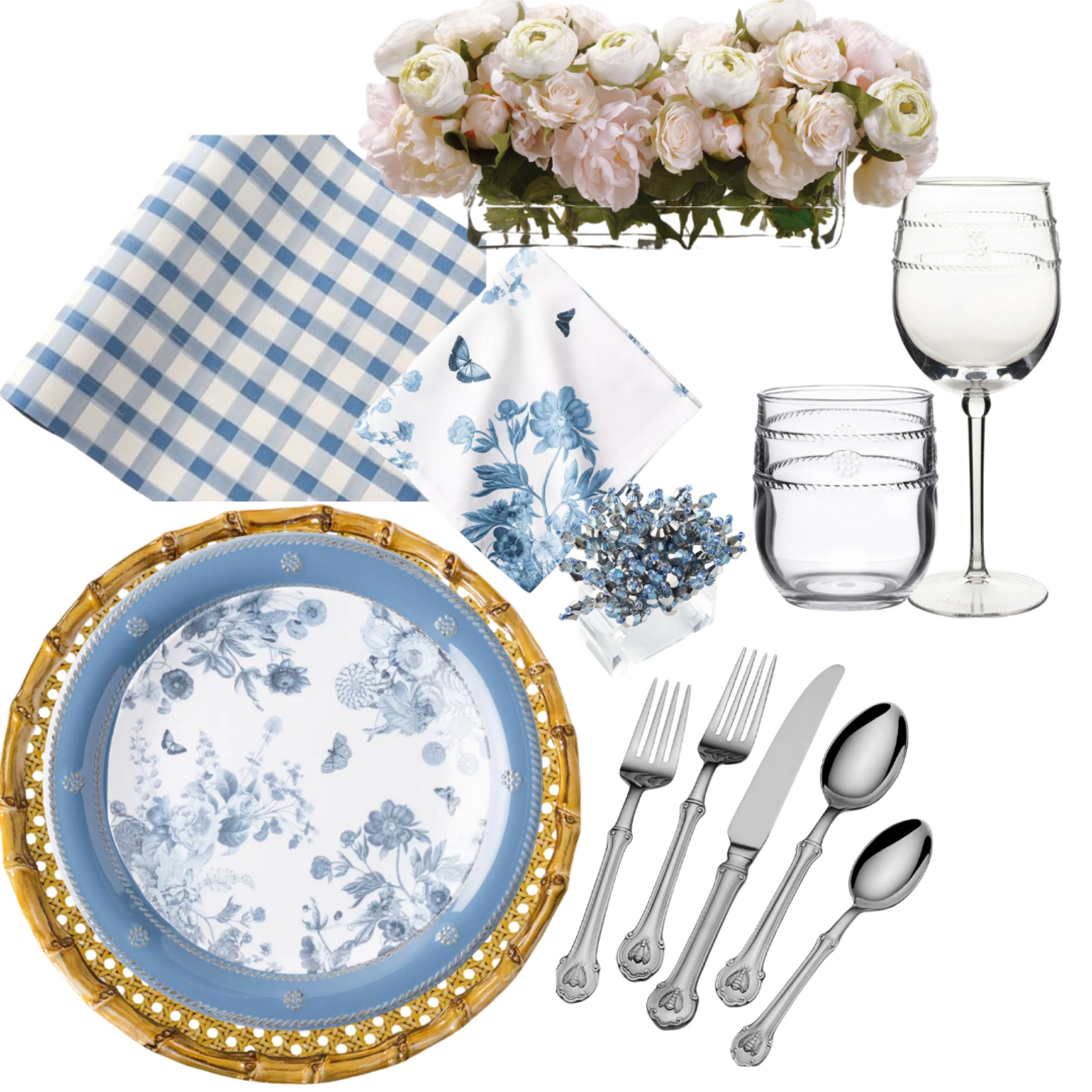 Summer entertaining starts with a beautiful table!!! Love the blue floral print on this melamine plate and the little bee flatware.🐝

#LTKHome #LTKSeasonal