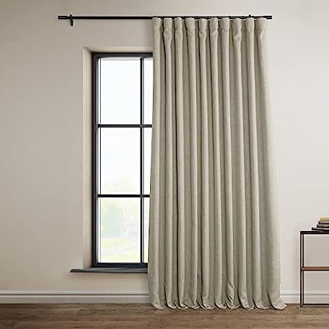 TWOPAGES Liz Linen Curtain Linen Drapery Panel for Living Room Bedroom Patio Door (Custom) | Amazon (US)