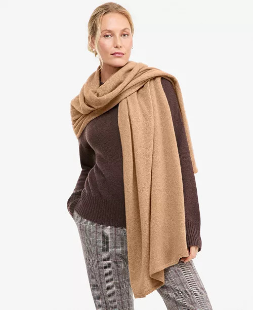 Women's 100% Cashmere Oversized Scarf | Macy's