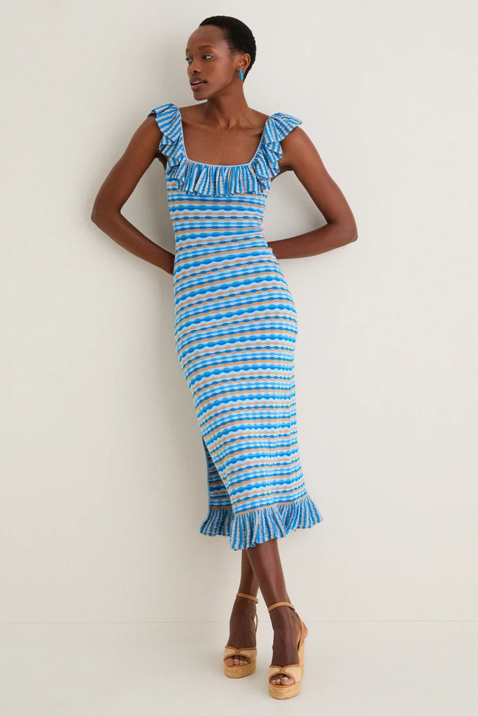 Ice Blue Viola Knit Maxi Dress | Tuckernuck (US)