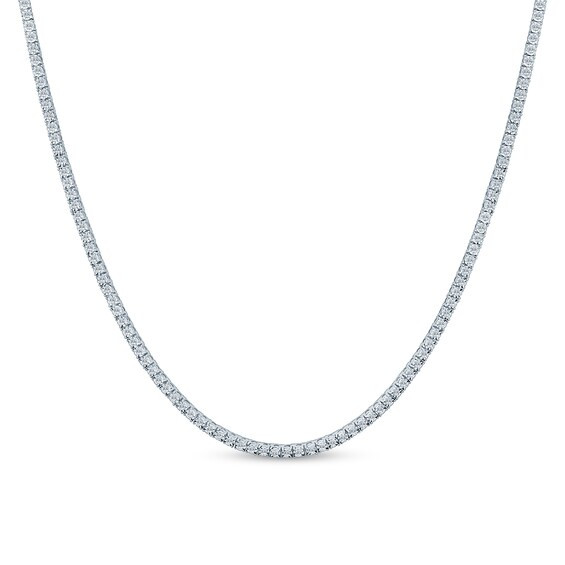 2-3/8 CT. T.W. Diamond Tennis Necklace in 10K White Gold – 18"|Zales | Zales