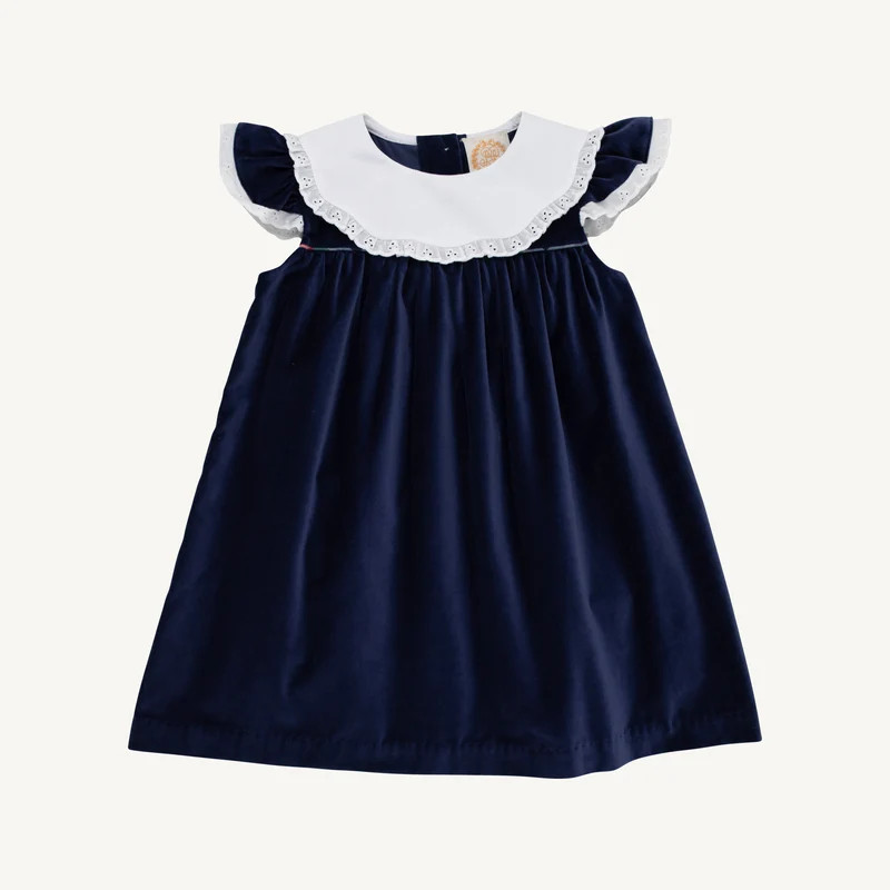 Franny Frock - Nantucket Navy Velveteen | The Beaufort Bonnet Company