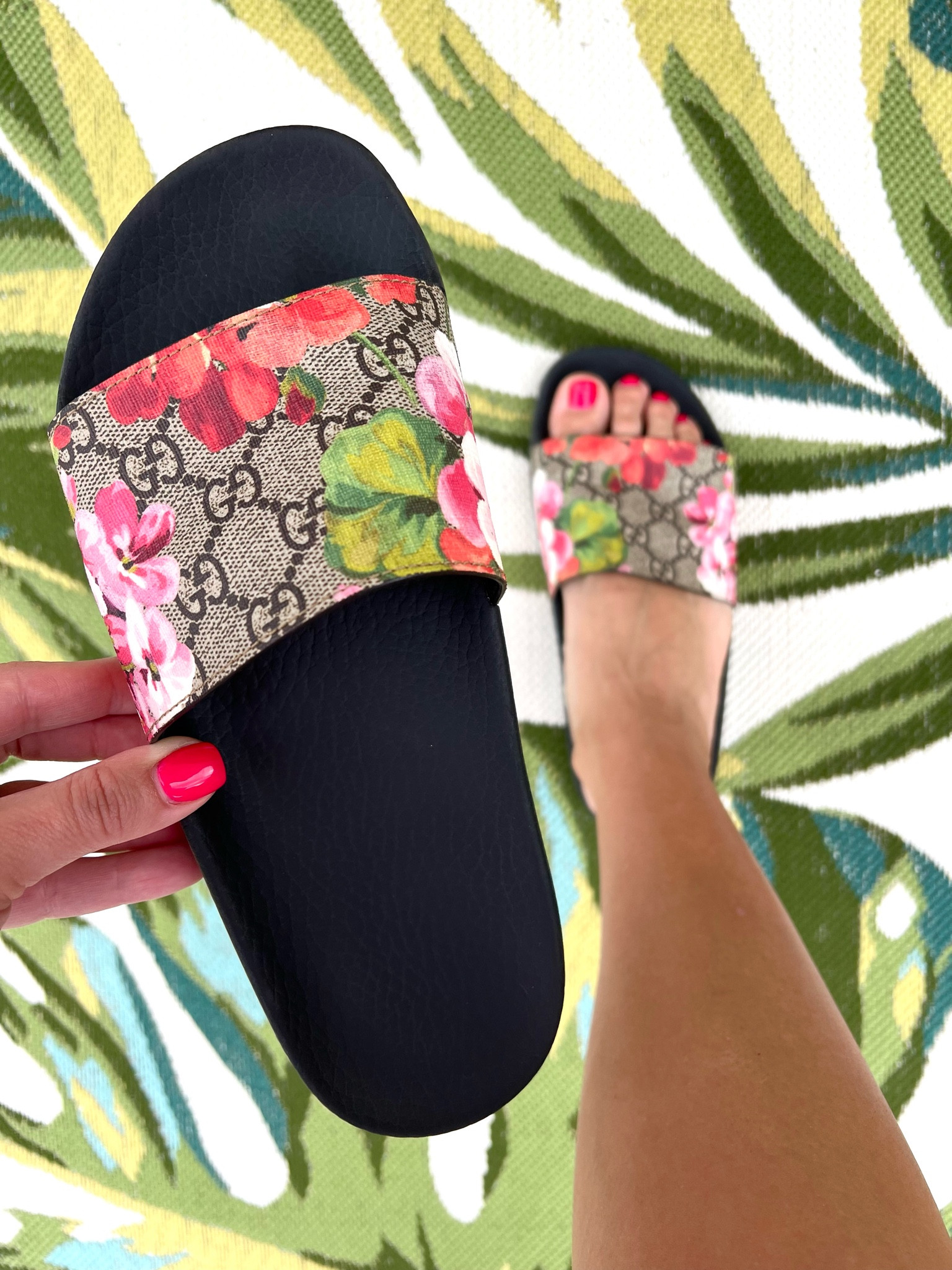 Gucci slides true to size! 

#LTKshoecrush #LTKunder100 #LTKGiftGuide