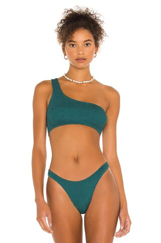Bond Eye Samira Crop Bikini Top in Jewel Green from Revolve.com | Revolve Clothing (Global)