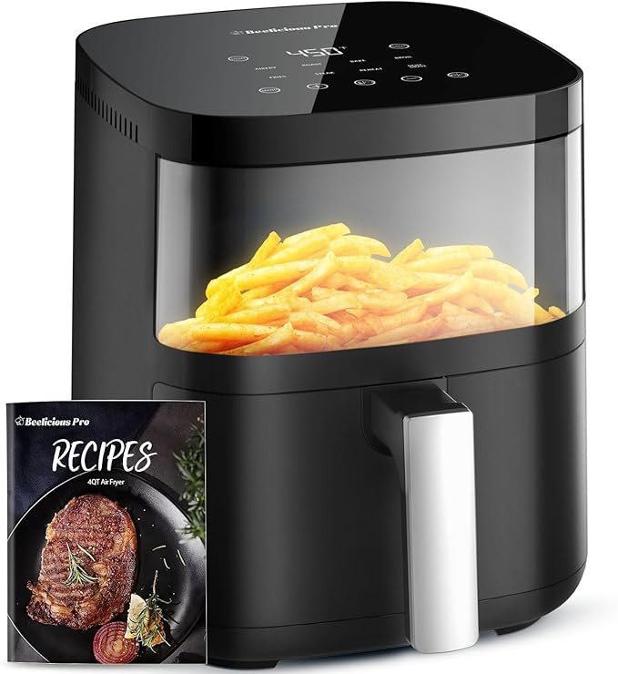 Air Fryer,Beelicious® 8-in-1 Smart Compact 4QT Air Fryers,with Viewing Window,Shake Reminder,450... | Amazon (US)