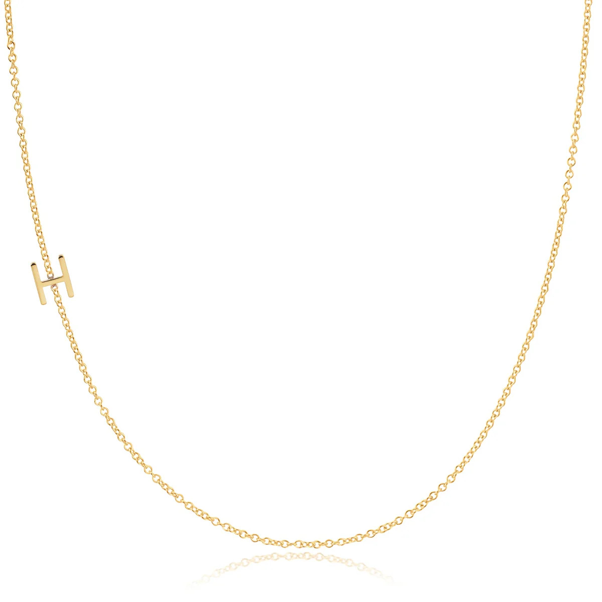Custom Gold Initial Necklace - 1 Letter | Maya Brenner