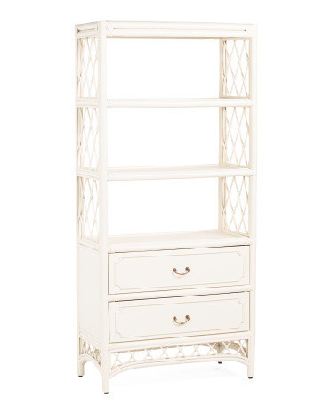 70X32 Rattan Bookshelf With Storage | TJ Maxx