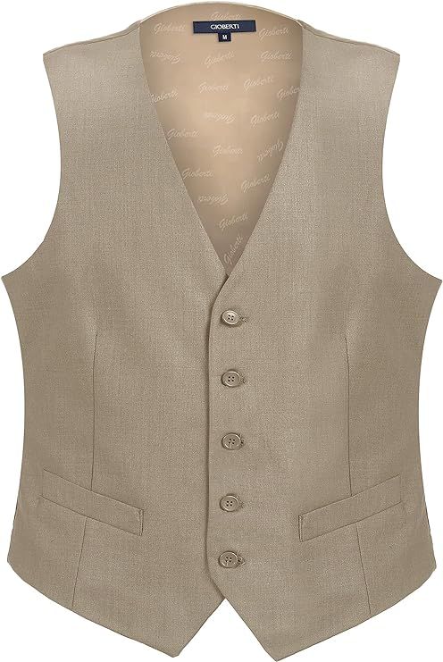 Gioberti Men's Formal Suit Vest Fit for Business or Casual Dress | Amazon (US)