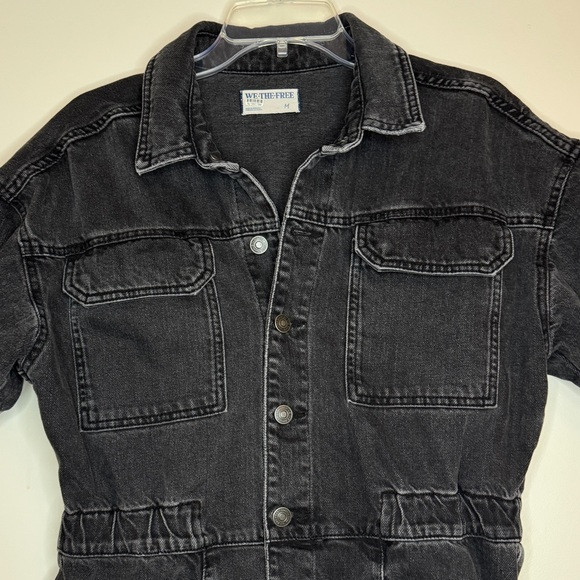Free People: We The Free Black Denim Jumpsuit | Poshmark