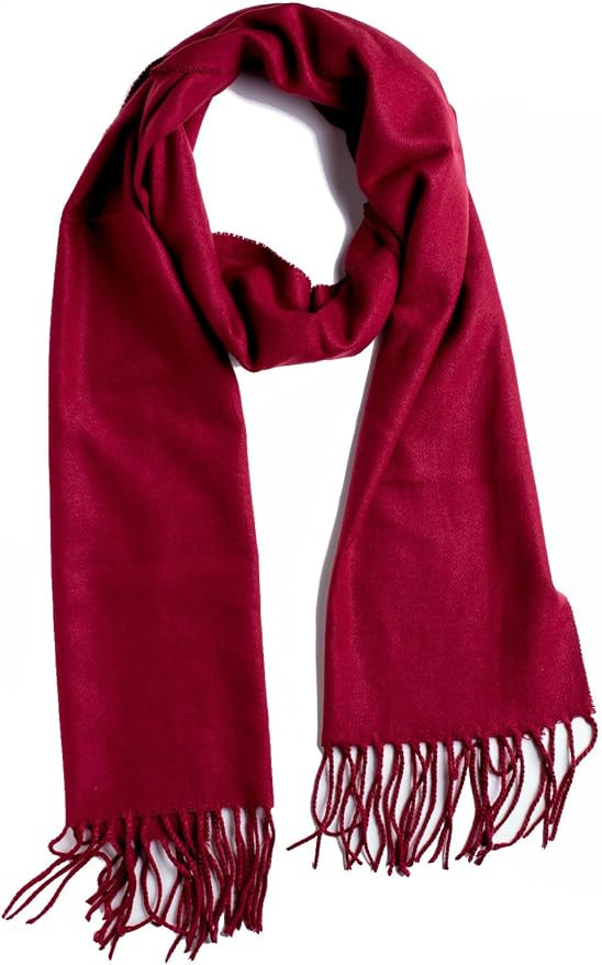 Plum Feathers Winter Scarf Shawl with Cashmere Feel - Rich Solid Colors Winter Scarves and Wraps ... | Amazon (US)