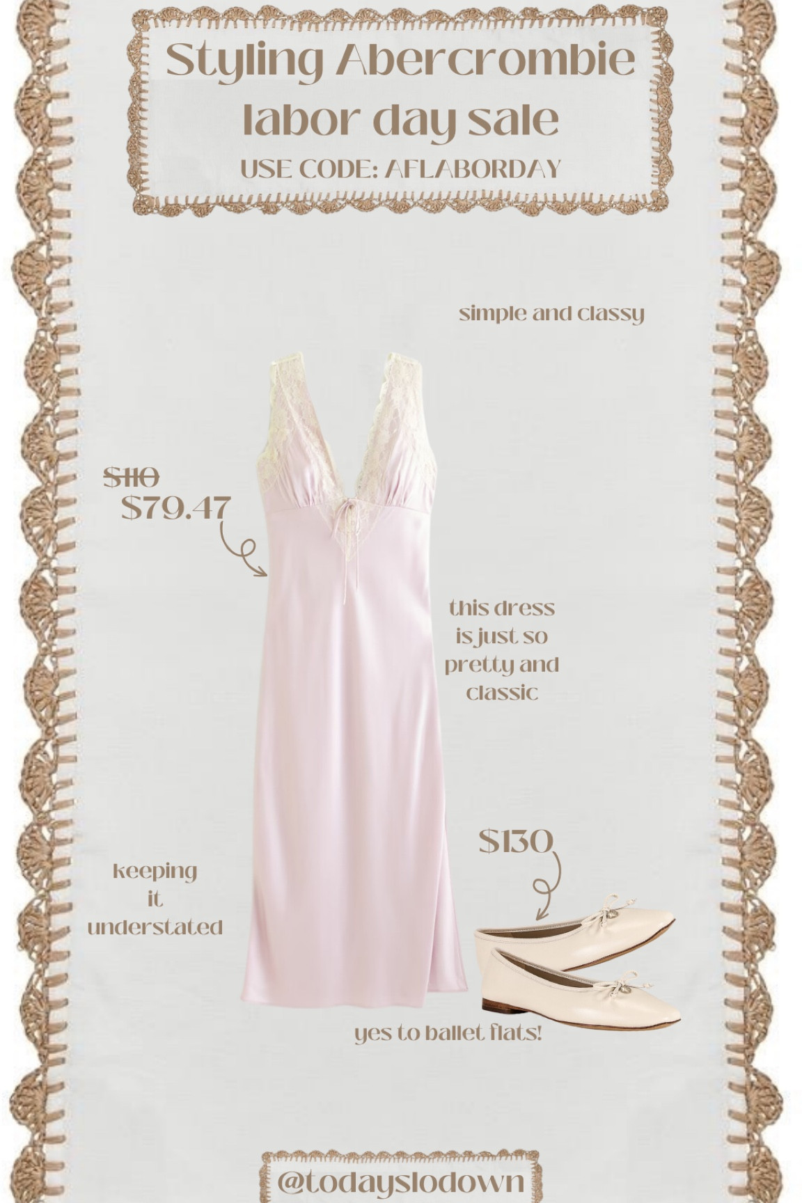 This is so prettyyyy. I’m loving this petal pink slip dress paired with a dainty ballet flat. 

#summerstyle #europeanstyle #summersale #daintystyle #balletflats #itgirlshoe #itgirl #trendingshoes #slipdress #summerdresses #labordaystyle 



#LTKshoecrush #LTKSeasonal #LTKsalealert
