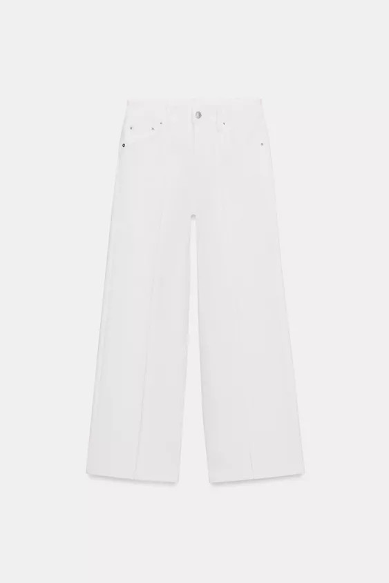 ZW COLLECTION WIDE LEG HIGH-RISE JEANS | Zara US