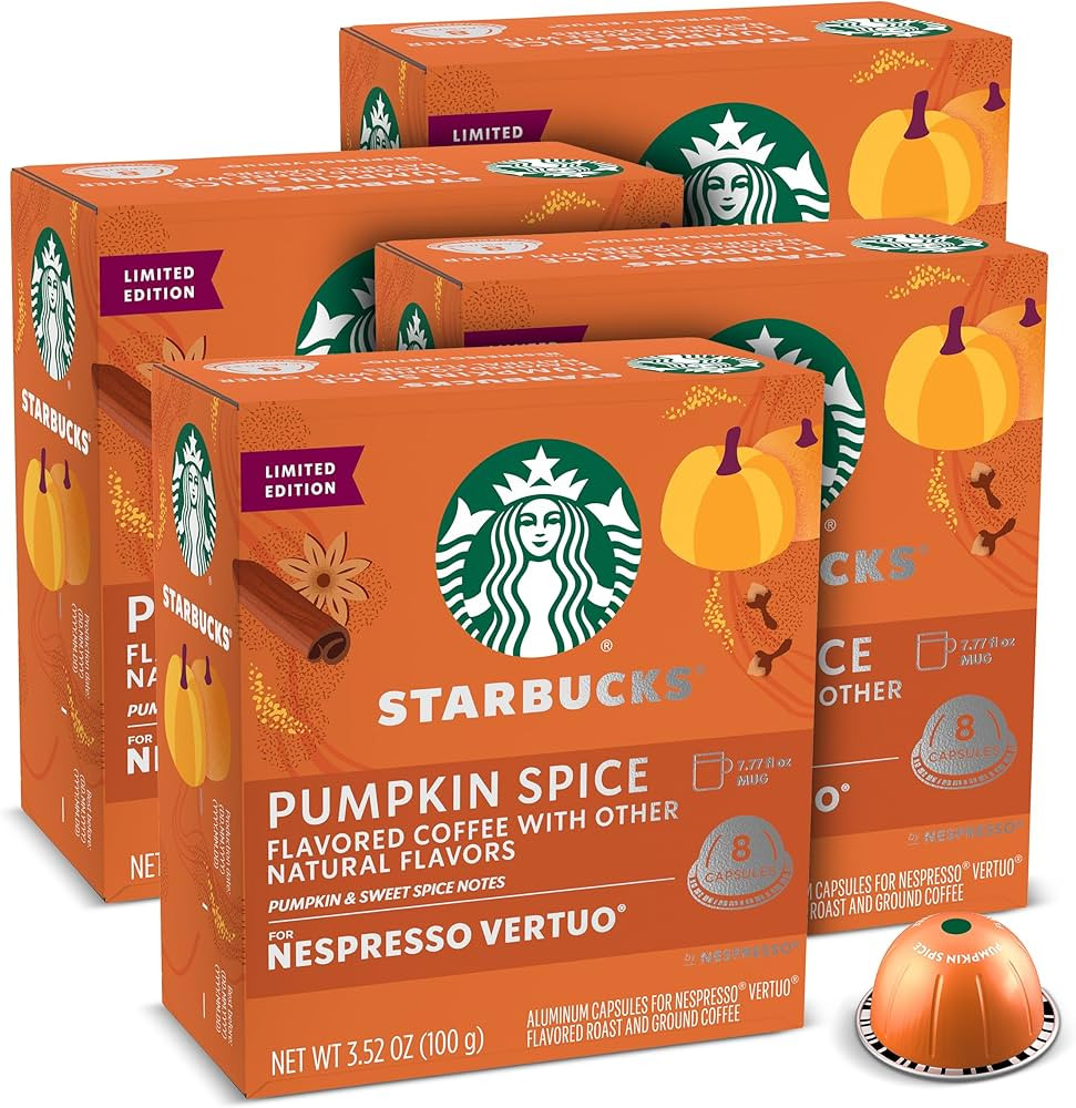 Starbucks by Nespresso Vertuoline, Pumpkin Spice, 32 Count | Amazon (US)