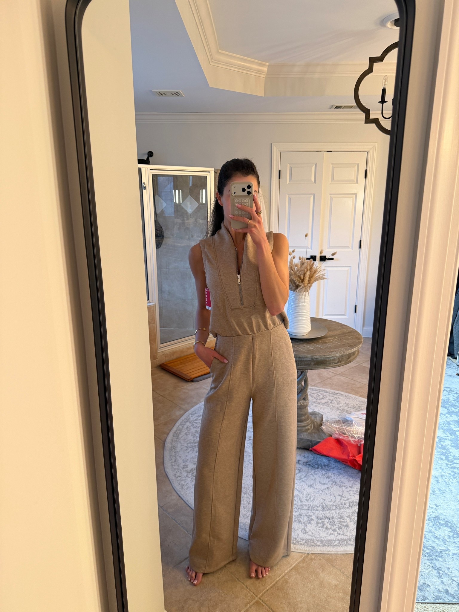 Love this spanx jumpsuit! Wearing a small tall. Comes in 3 colors. 

#LTKTall #LTKootd #LTKSeasonal