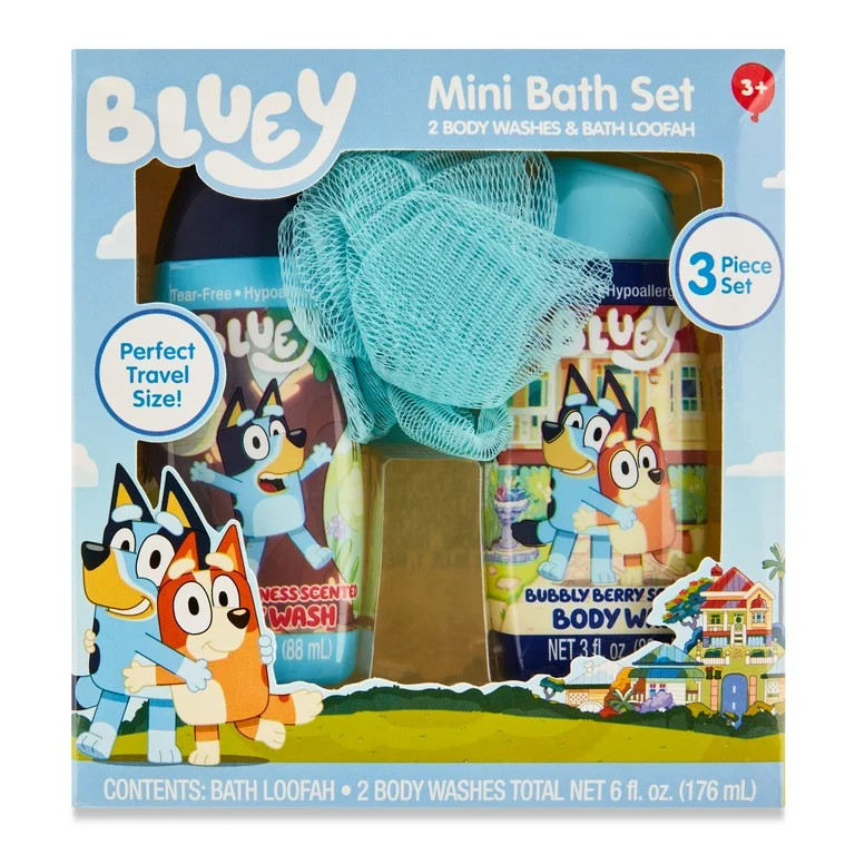 Bluey Mini Bath Set, Mango Madness and Bubbly Berry Scents, 6 fl oz, 3 Pieces | Walmart (US)