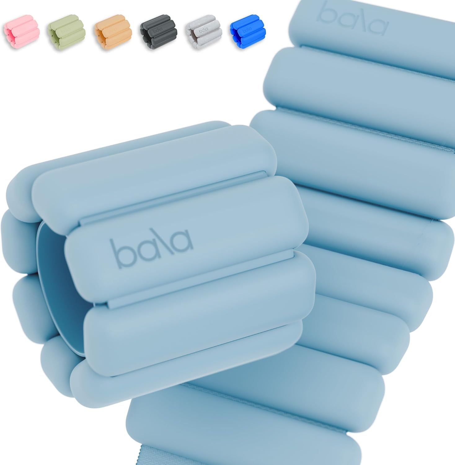 Bala Bangles Wrist & Ankle Weights for Women & Men - Adjustable Silicone Weighted Bracelet Set fo... | Amazon (US)