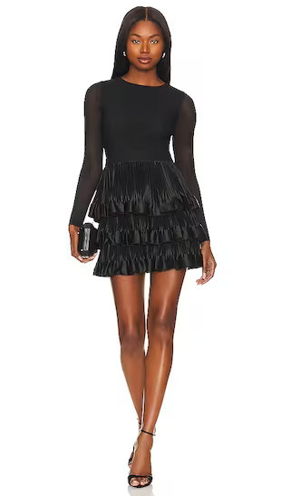 Alice + Olivia Chara Mini Dress in Black. - size 10 | Revolve Clothing (Global)