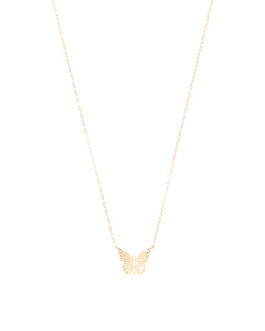 14kt Gold Butterfly Necklace | TJ Maxx