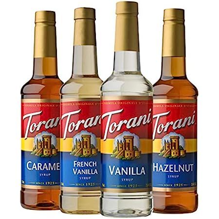 Torani Fall Winter Syrup 4 Pack, Pumpkin Pie, Peppermint, Salted Caramel & Brown Sugar Cimmanon | Amazon (US)