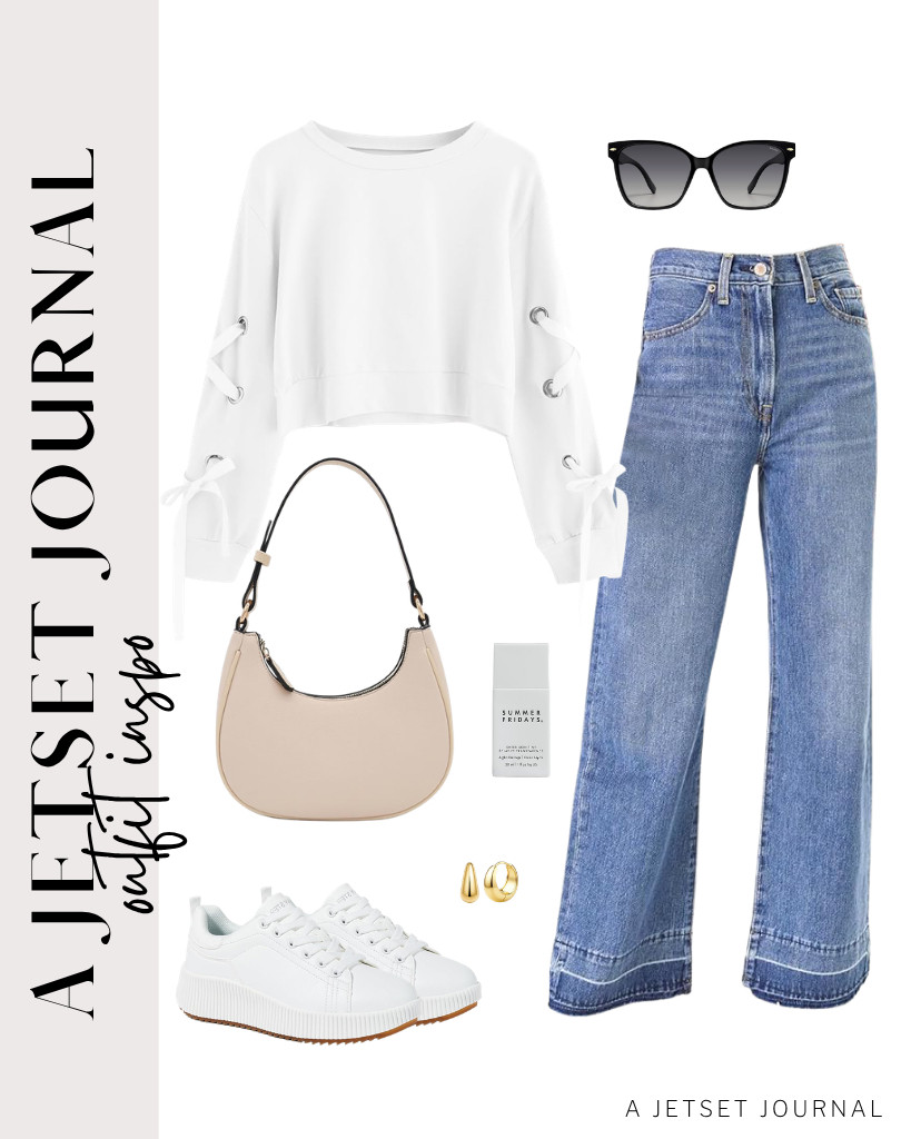 I love the detail of this long-sleeved cropped pullover that I can wear with these Astylish wide-leg pants. Styling this outfit with a small crescent shoulder bag and SOJOS sunnies is a great choice. To finish the fit, you can step into these platform sneakers from LUCKY STEP.


#LTKSeasonal #LTKSaleAlert #LTKTravel 

 