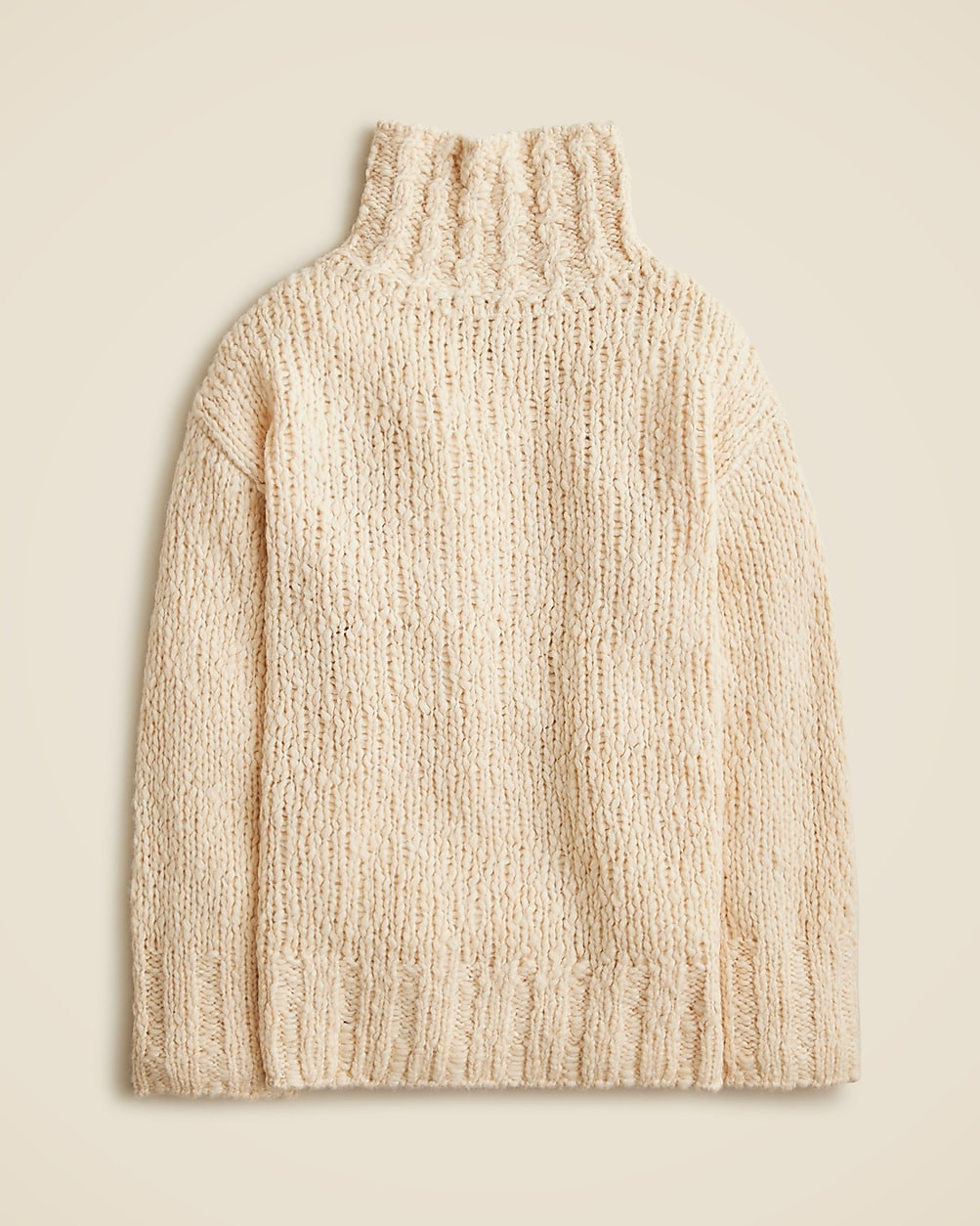 Oversized turtleneck sweater in textured yarn | J. Crew US