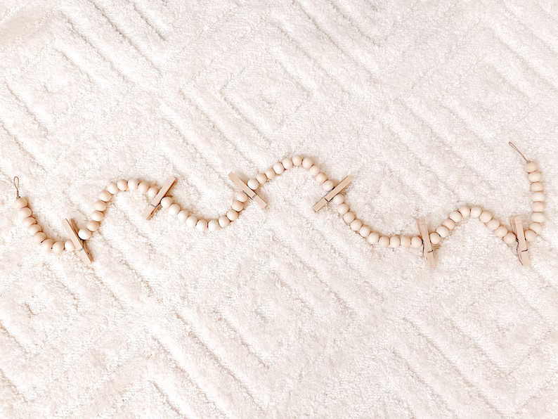 Kids Art Display | Beaded Clip Garland | Photo Garland | Playroom Decor | | Photo Display | Kids ... | Etsy (US)