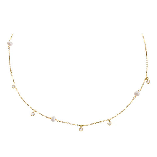 Tiny Clustered Pearl Choker | Adina Eden