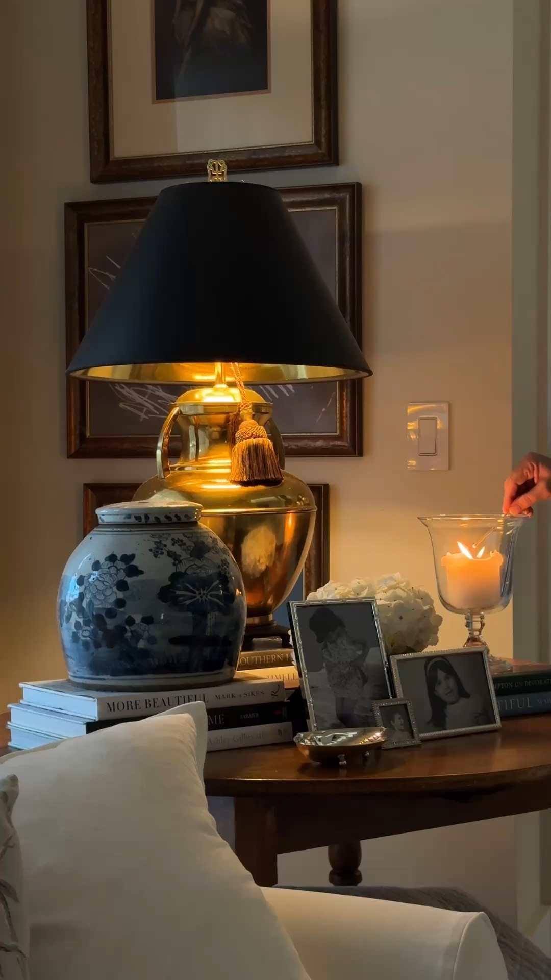A piece I’ve loved for well over a decade. This footed candle hurricane was a White Barn Candle Co find from the late 90’s when their Aventura Mall location first opened in Miami. I’ve never been able to source the exact one, but I’ve linked a few similar vintage candle hurricanes with that same timeless, collected feel.

#LTKHome