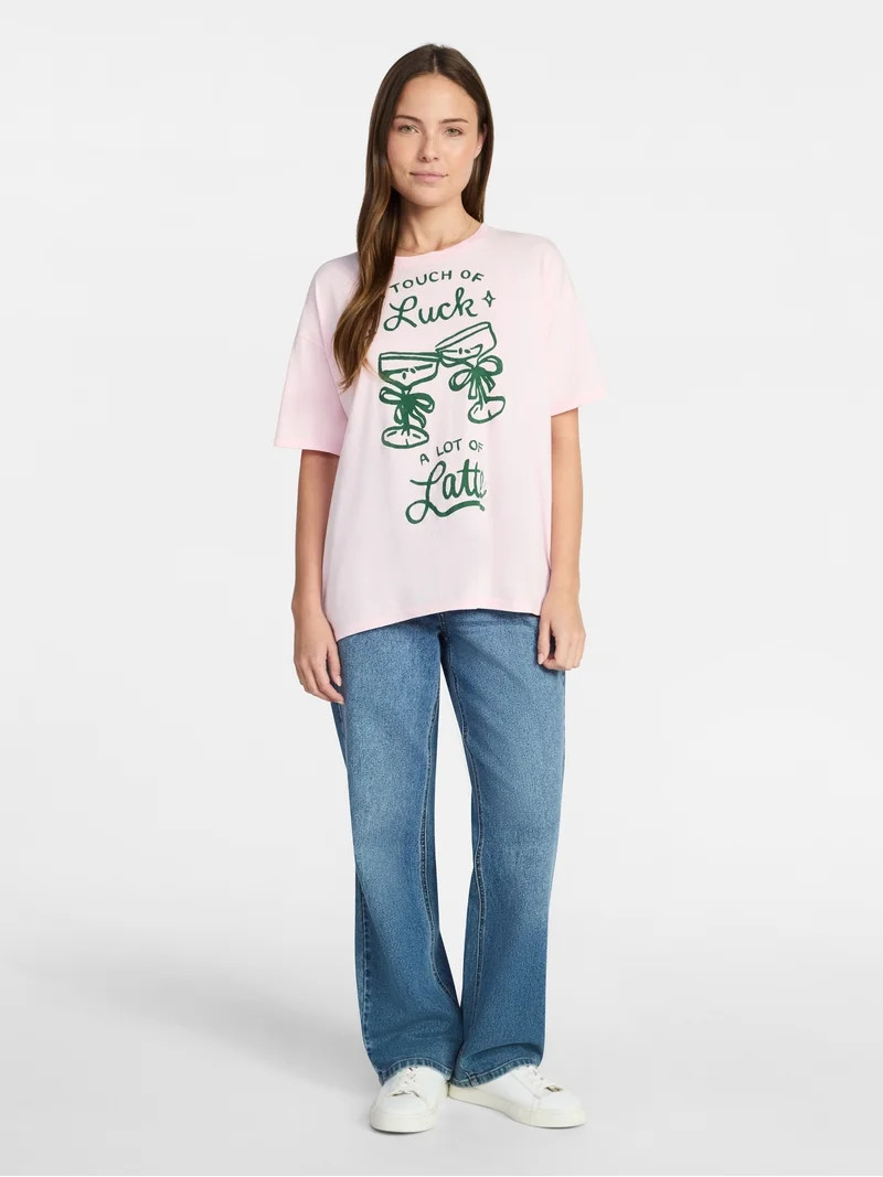 Saint Patrick's Day Women's Latte Luck Graphic Tee from Way to Celebrate, Sizes S-XXXL | Walmart (US)