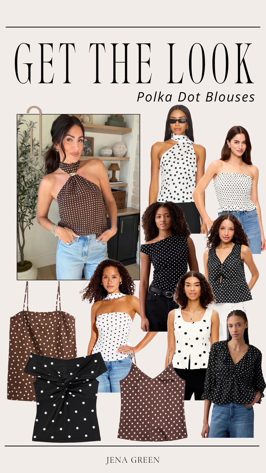 Get the Look Polka Dot Blouses | Get the Look Polka Dot Tops 

 #LTKootd #LTKSeasonal