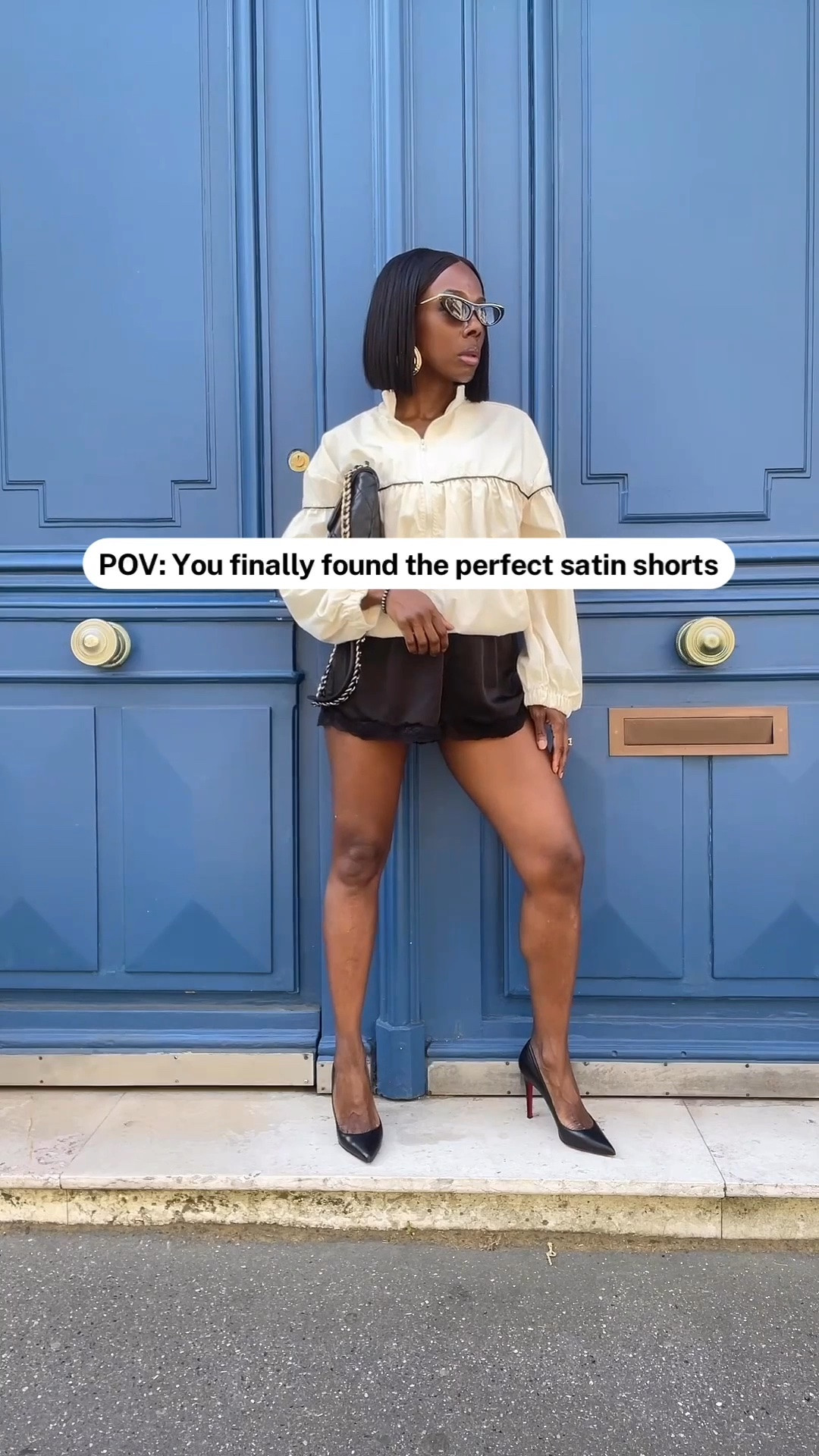 Outfit Idea: black satin shorts styled the chic way.

You can never go wrong with lace trim satin shorts and a windbreaker this season. They’re two of the hottest trends for 2026, and when you add a Chanel bag and Louboutin heels, the whole look feels polished and expensive.
 
The cream windbreaker is unfortunately sold out. But you can check out other alternatives.

Shop everything now on LTK 🛒

#LTKStyleTip #SummerOutfits #DateNightOutfit #SatinShorts

#LTKootd #LTKgrwm #LTKSeasonal