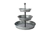 4W 3 Tier Galvanized Metal Serving Tray, Decorative Farmhouse Stand, Perfect for Party, Home Farmhou | Amazon (US)