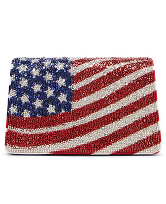 Betsey Johnson American Flag Glitter Small Crossbody Handbag - Macy's | Macy's